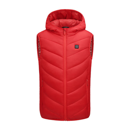 10 Zone Children's Fever Vest Hooded Warmth USB Electric Heating Vest Intelligent Thermostatic Vest