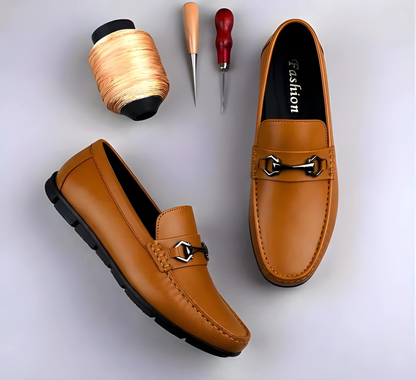 Latest Modern Design Casual Loafers for Men & Boys | Slip-On Daily Wear Shoes (TAN -7)
