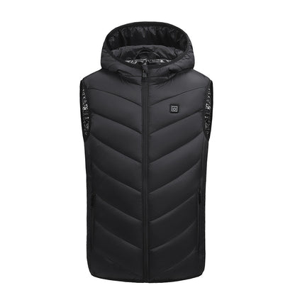 10 Zone Children's Fever Vest Hooded Warmth USB Electric Heating Vest Intelligent Thermostatic Vest